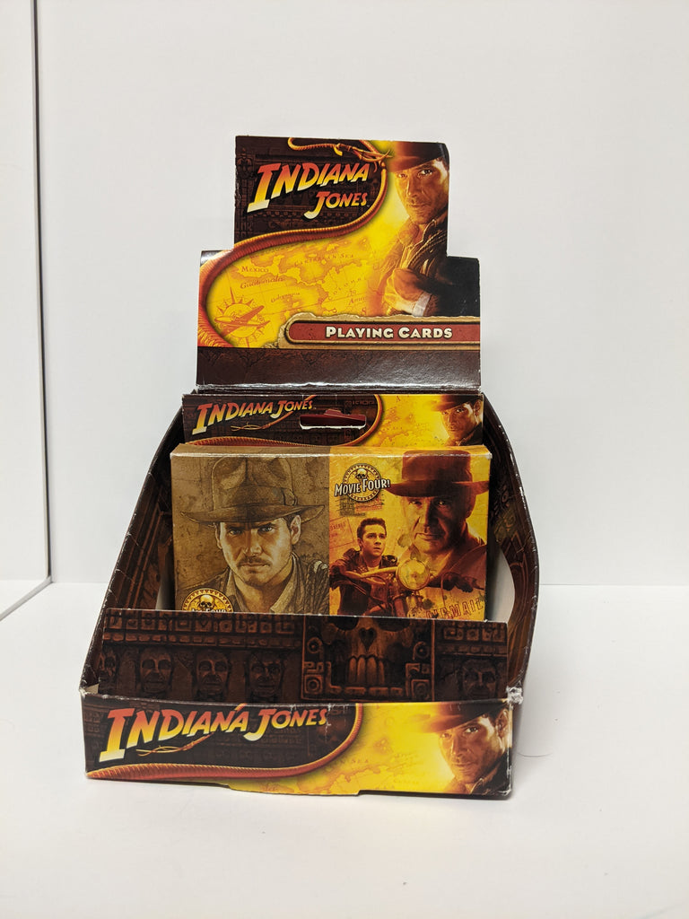 Vintage Indiana Jones Playing Card With Display Complete