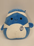 Blue Fish with Anchor Squishmallow USED