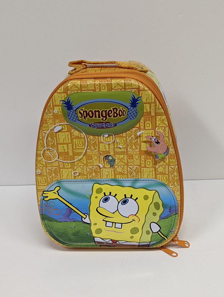 2008 SpongeBob Carry- All Zipper Lunch Box Tin USED