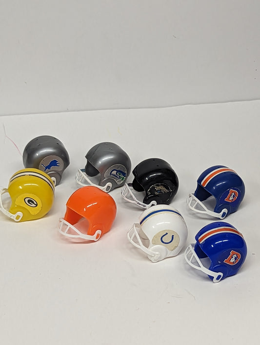 8 Vintage Mini Football Helmet Vending Machine Loose As is 1A